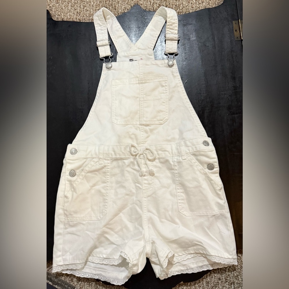Epic Threads White Overalls NWT